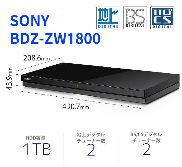 SONY BDZ-ZW1800 亞洲衛星器材量販網